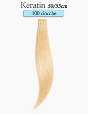 Box Hair Extension Cheratina 100 Ciocche Capelli Naturali Sohair 50-55cm Sohair Hair Extension