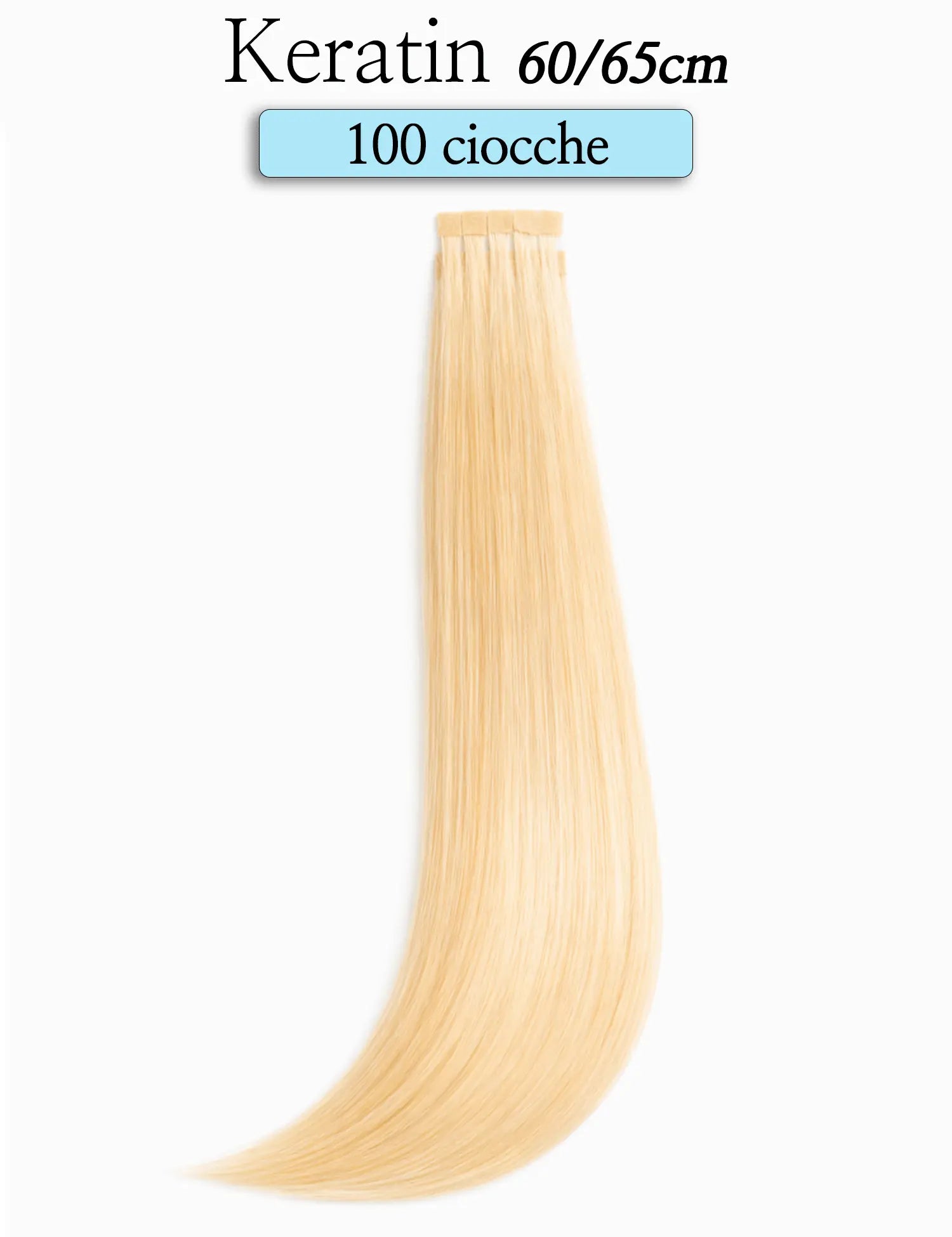 Box Hair Extension Cheratina 100 Ciocche Capelli Naturali Sohair 60-65cm Sohair Hair Extension