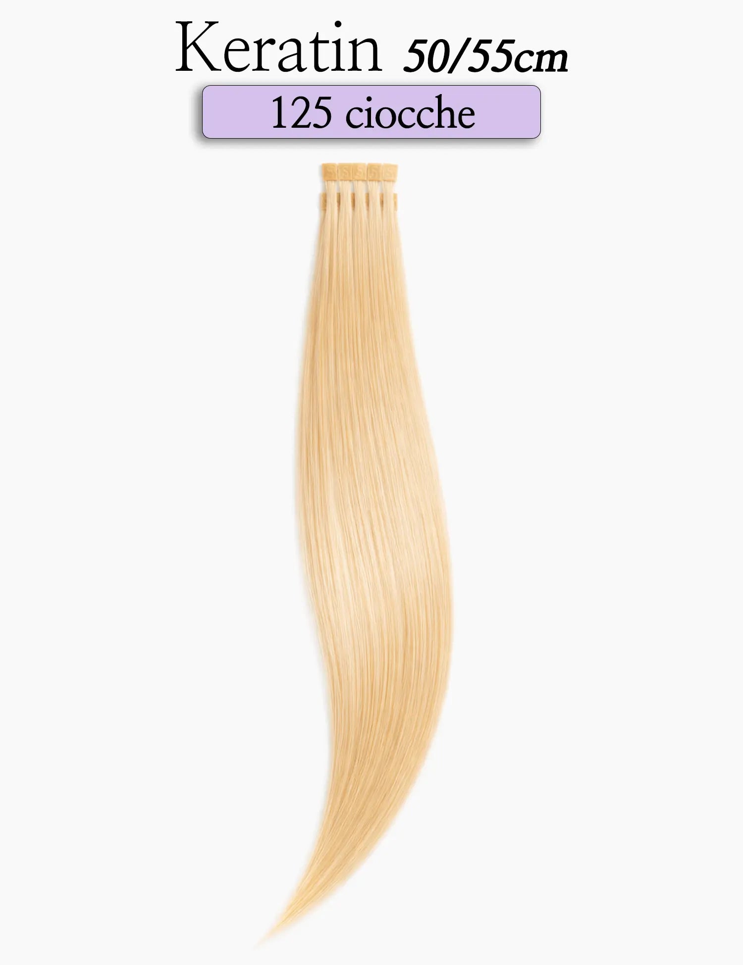 Box Hair Extension Cheratina 125 Ciocche Capelli Naturali Sohair 50-55cm Sohair Hair Extension