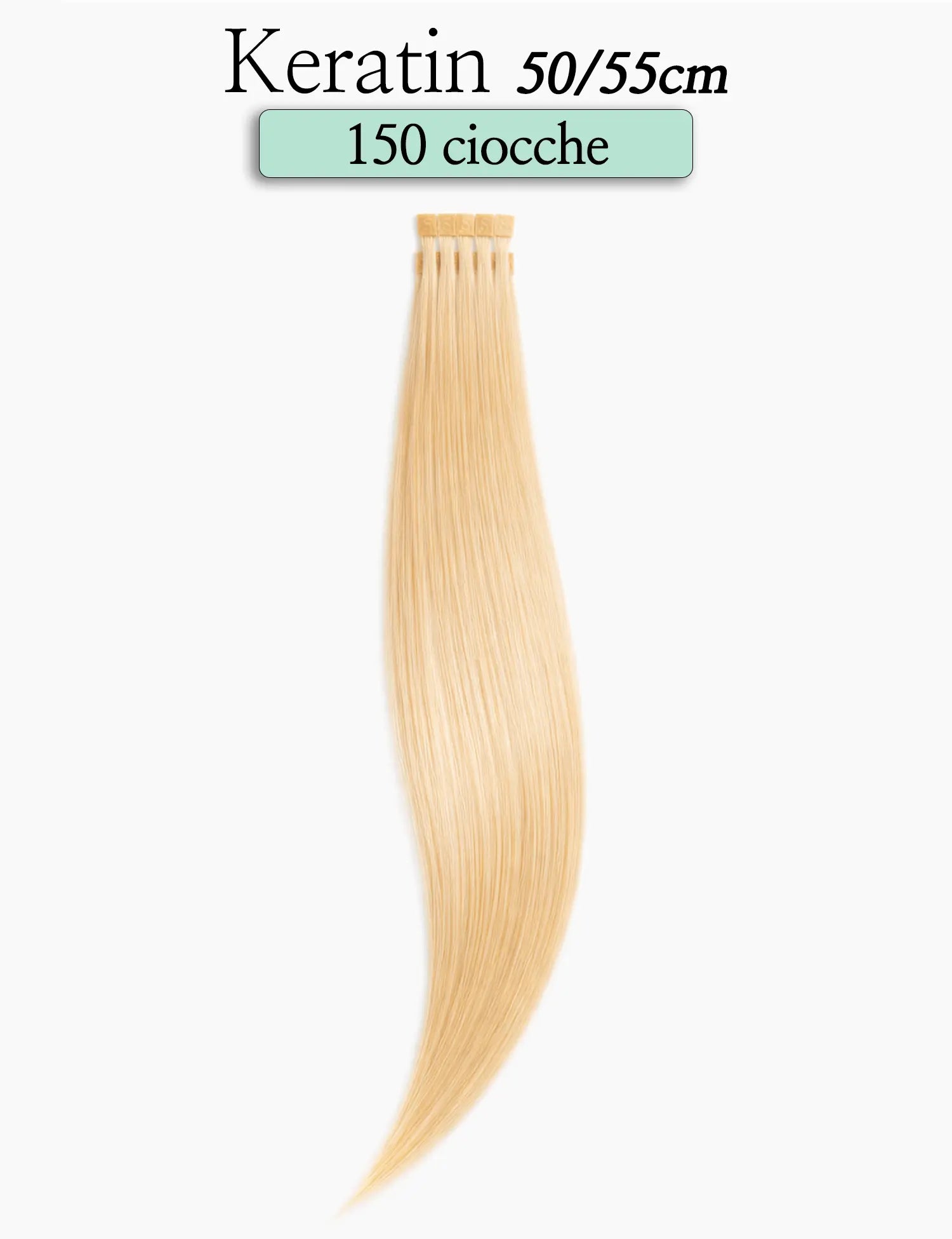 Box Hair Extension Cheratina 150 Ciocche Capelli Naturali Sohair 50-55cm Sohair Hair Extension