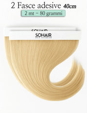 2 Fasce Hair Extension Adesive da 1 metro 80 grammi - 40cm con Kit Omaggio Sohair Hair Extension