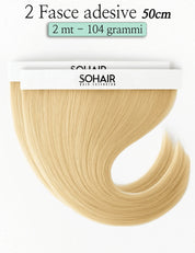 2 Fasce Hair Extension Adesive da 1 metro 104 grammi - 50cm con Kit Omaggio Sohair Hair Extension