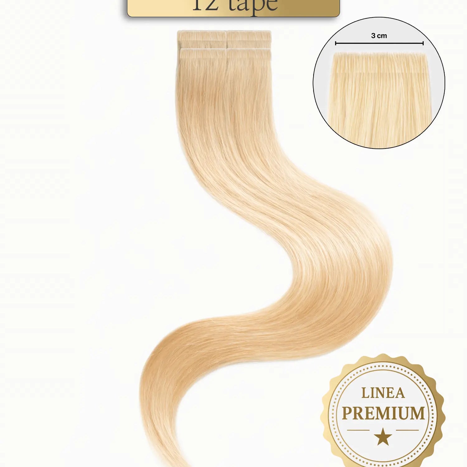 Hair Extension Adesive Premium Invisibili con Micro inserti 50 cm - 6 coppie con Ricambio Adesivi Sohair Hair Extension