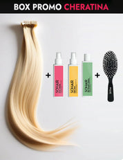 Box 100 ciocche Hair Extension Cheratina 50/55cm + Kit Sohair + Spazzola per Extension