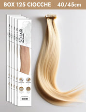 Box Hair Extension Cheratina 125 Ciocche Capelli Naturali Sohair 40-45cm
