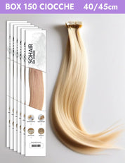 Box Hair Extension Cheratina 150 Ciocche Capelli Naturali Sohair 40-45cm