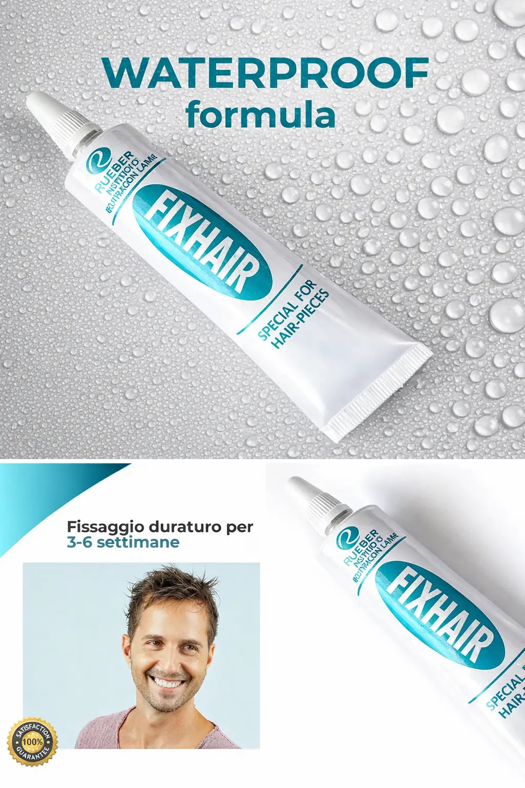 Fix Hair Fissaggio Protesi Trasparente e Impermeabile 15ML Sohair Hair Extension