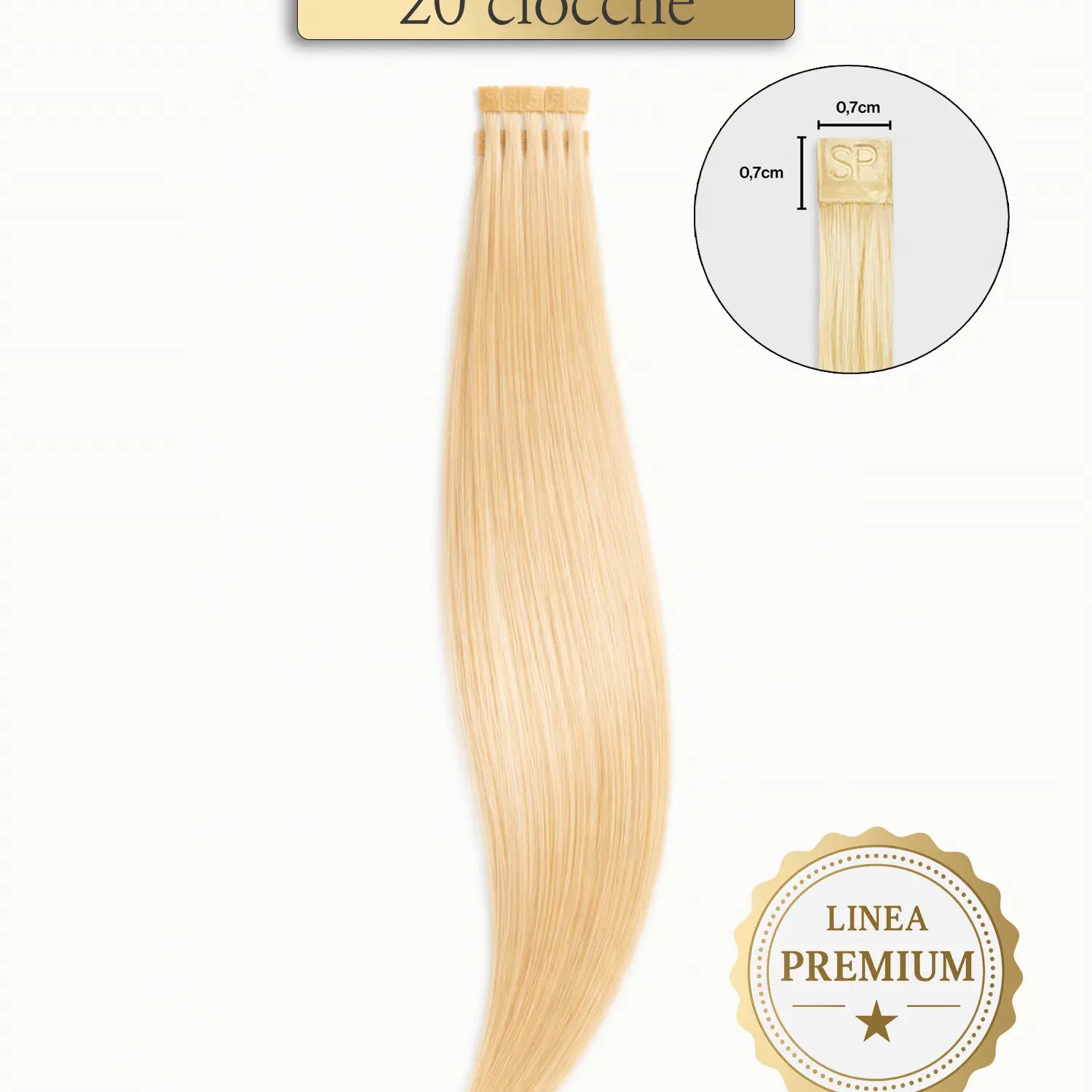 Hair Extension Cheratina Premium Capelli Naturali Sohair Lisci 50cm 0,90g  - 20 ciocche Sohair Hair Extension