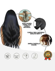 Box Hair Extension Cheratina 150 Ciocche Capelli Naturali Sohair 30-35cm