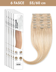 Box 6 bande testa completa Hair Extension con Clip 55/60 cm 105g  - Sohair