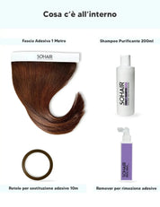 Fascia Hair Extension Adesiva da 1 metro 32 grammi - 30cm con Kit Omaggio
