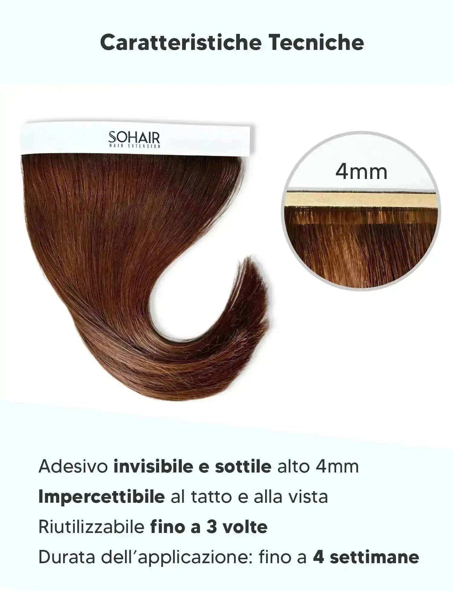 Fascia capelli Adesiva Sohair