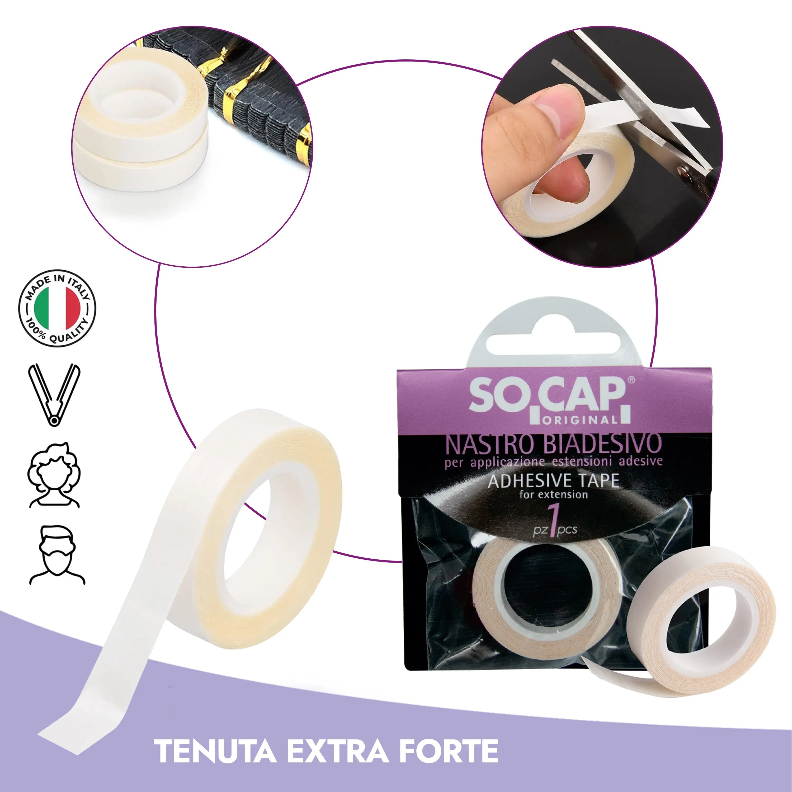 Rotolo Adesivo Di Ricambio Per Hair Extension Adesive Socap - 2 Metri