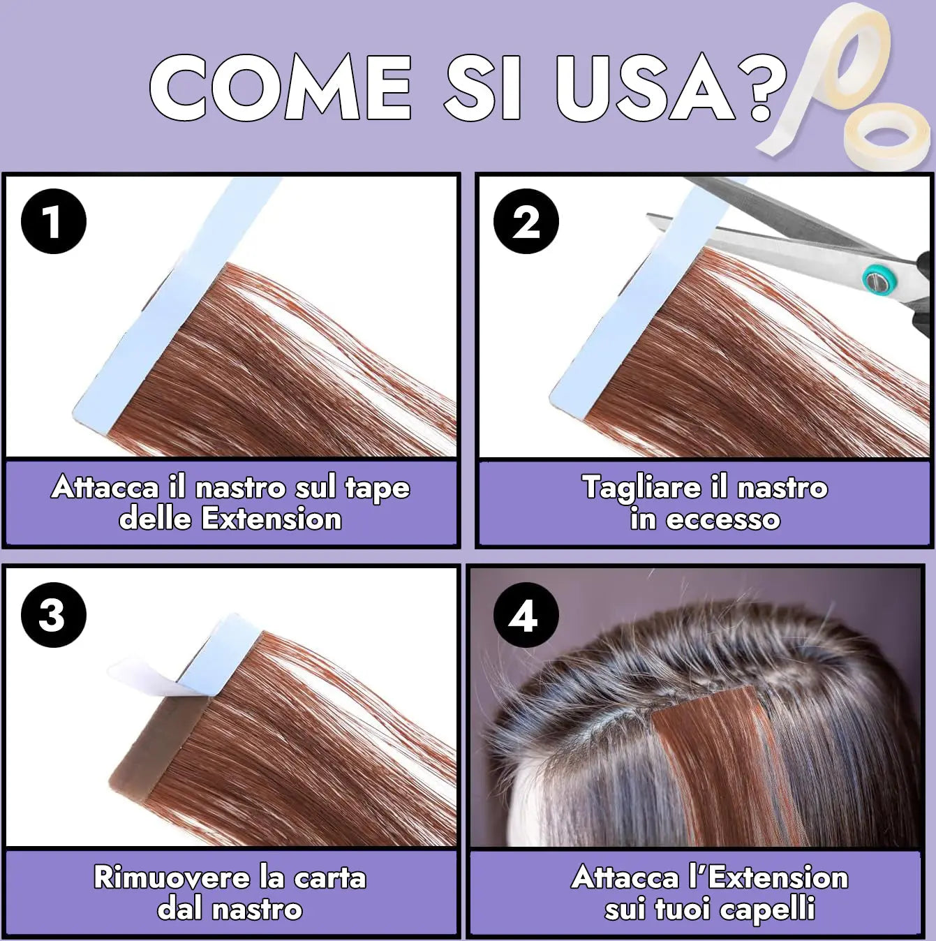Rotolo Adesivo Di Ricambio Per Hair Extension Adesive Socap - 2 Metri