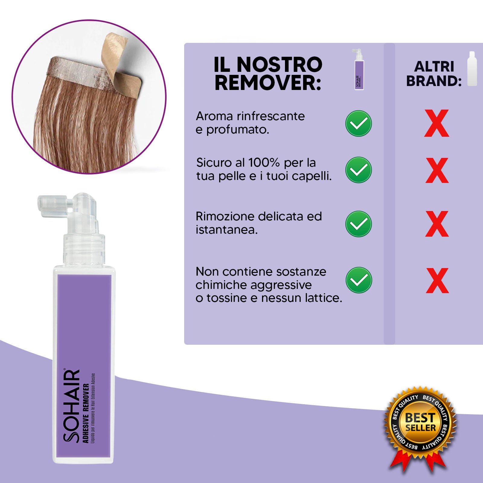 Bioremover per Hair Extension Adesive 100ml all olio di Argan