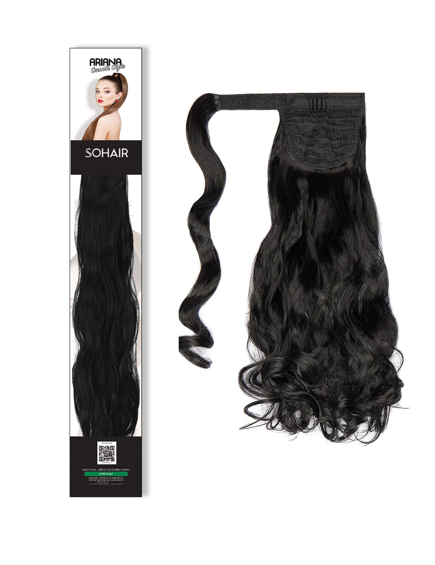Coda Extension Capelli Ondulati Ariana Wavy Style in Fibra Sintetica 60cm