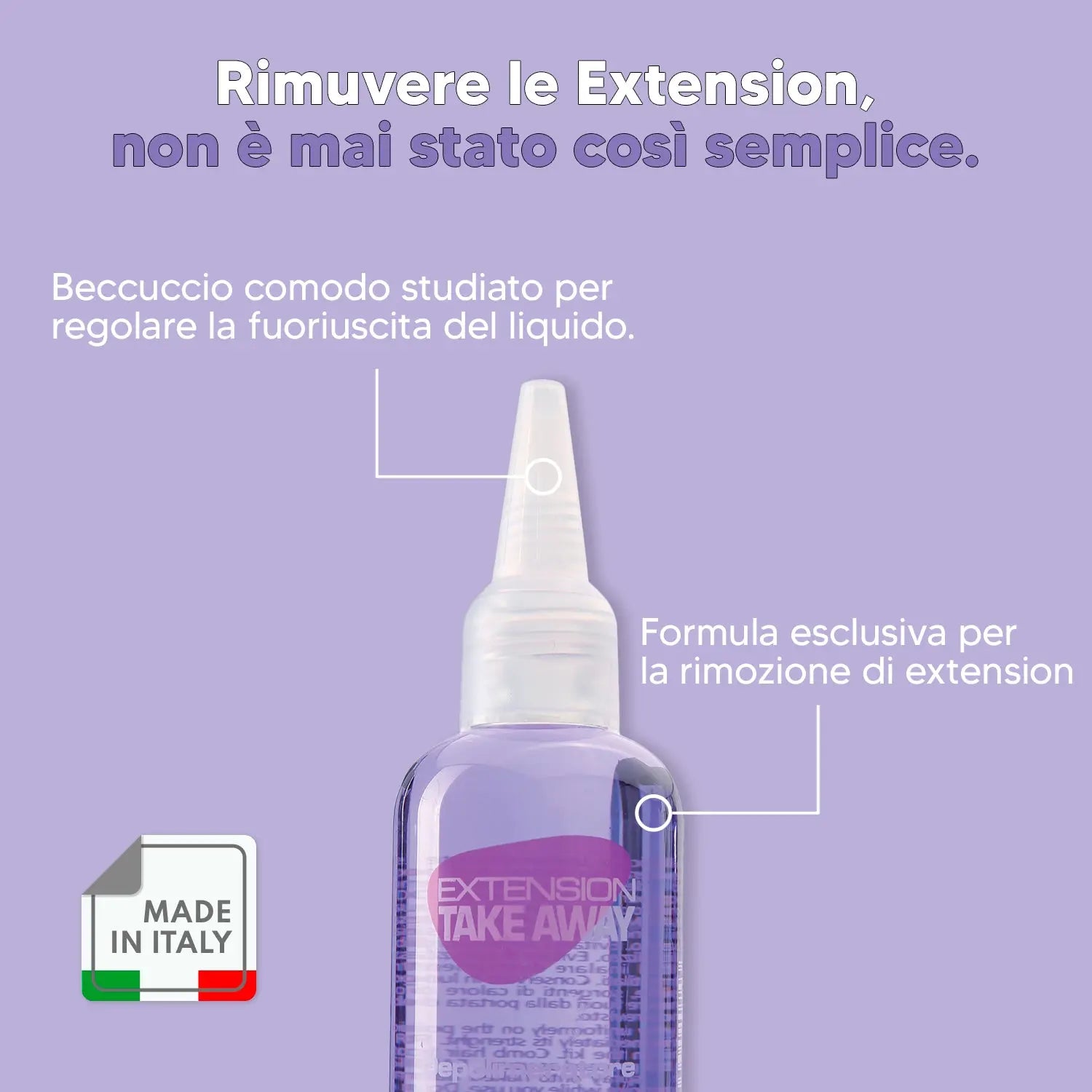Depolimeratore Solvente Liquido Rimuovi Hair  Extension Per Ciocche con Cheratina