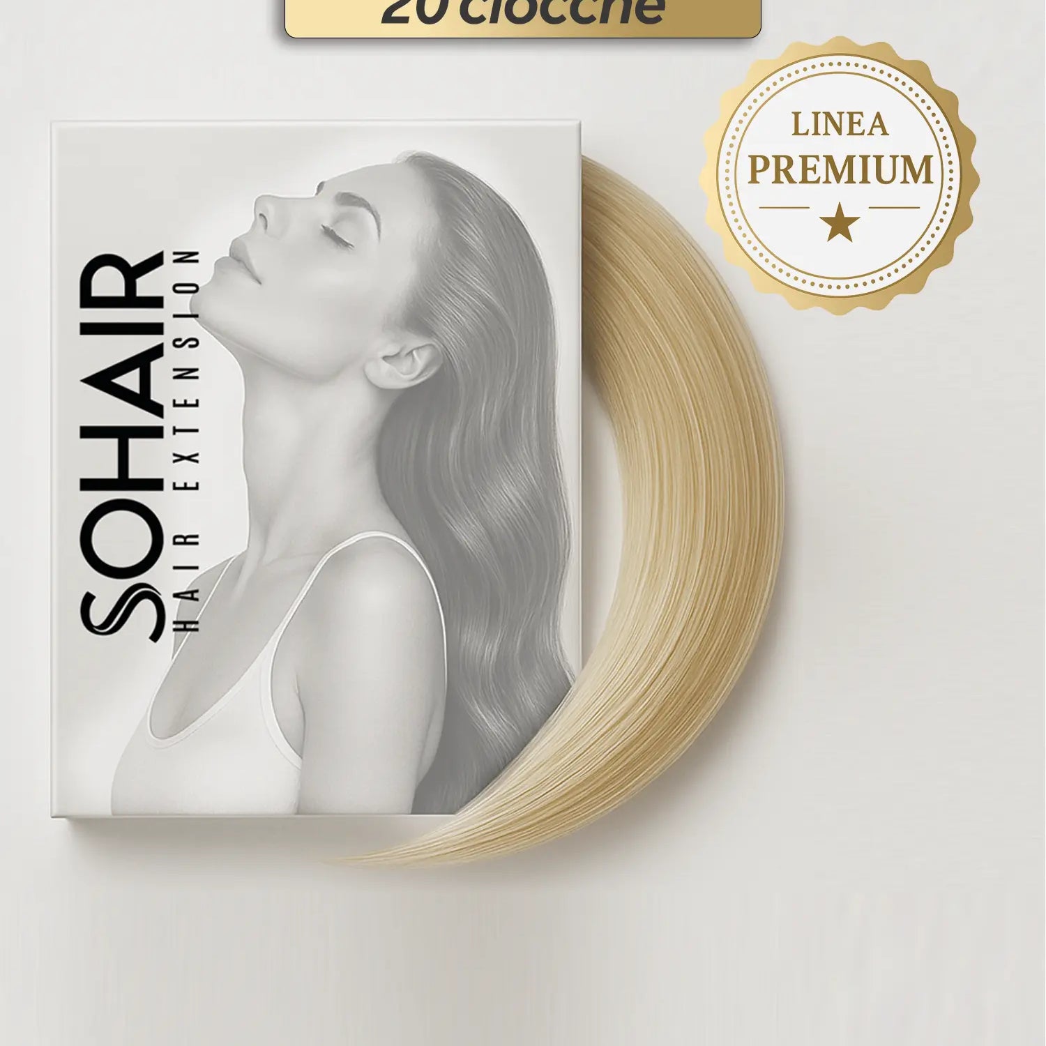 Hair Extension Cheratina Premium Capelli Naturali Sohair Lisci 40cm 0,70g  - 20 ciocche Sohair Hair Extension