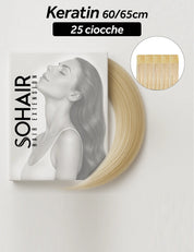 Hair Extension Cheratina Capelli Naturali Sohair Remy's 2002XL Lisci 60/65cm - 25 ciocche Sohair Hair Extension