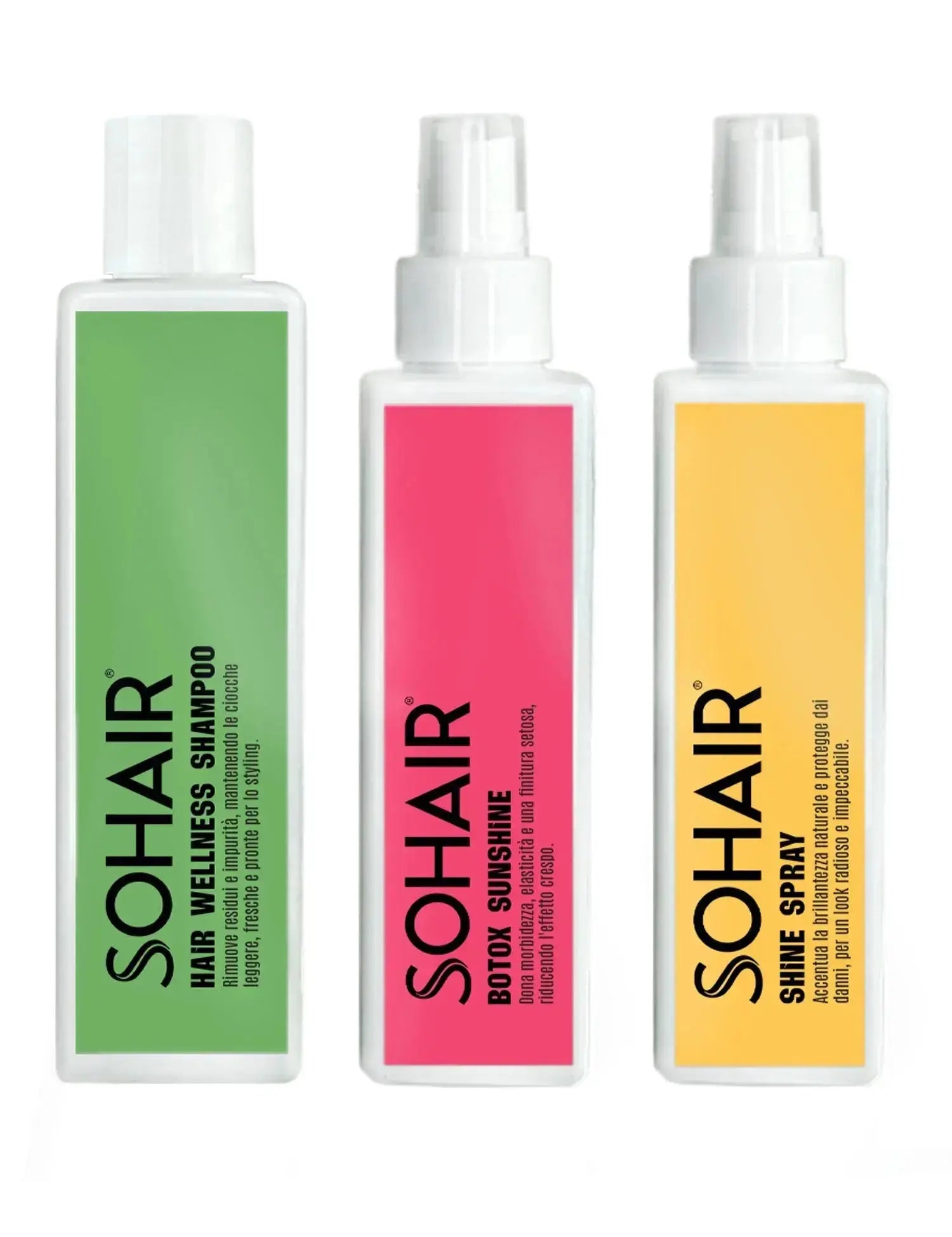 Kit Mantenimento Hair Extension Shampoo Illuminante, Maschera Spray alla Biotina e Setificante Profumato per Extension