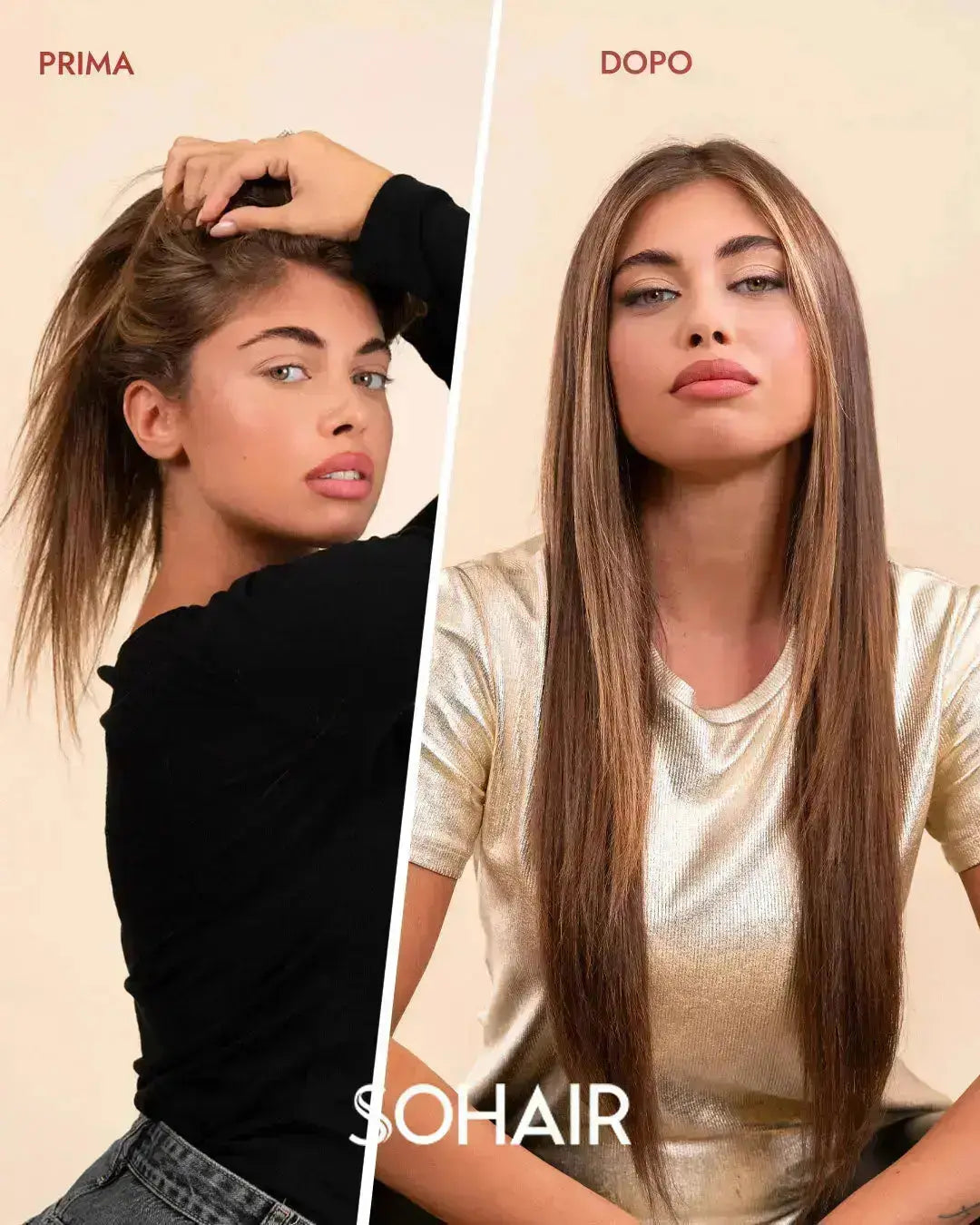 Box 36 Tape Hair Extension Adesive capelli naturali 50/55cm - 60g
