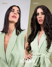 Box Hair Extension Cheratina 100 Ciocche Capelli Naturali Sohair 60-65cm