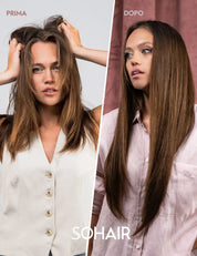 Hair Extension Cheratina Capelli Naturali Sohair Remy's 2002M Lisci 40/45cm - 25 ciocche