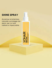 Box 6 fasce Hair Extension con Clip 55/60 cm 105g + Shine Spray Setificante Sohair